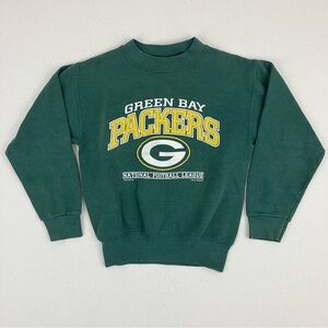 Vintage Kids 6/7 Green Bay Packers Crewneck Sweatshirt Lee USA made